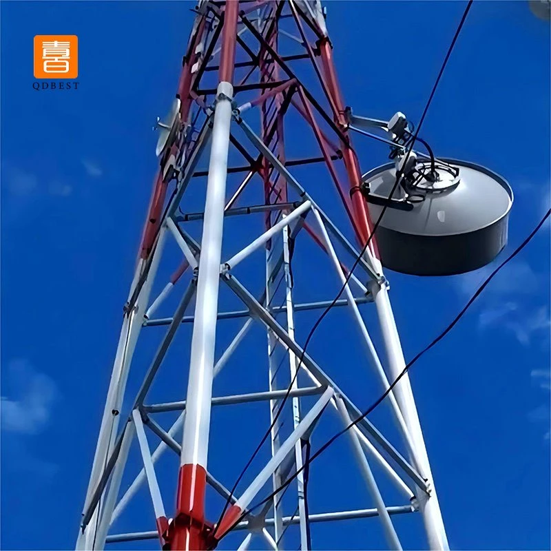 info-1-1 Guyed Wire Galvanized Tubular Steel Telecommunication Tower